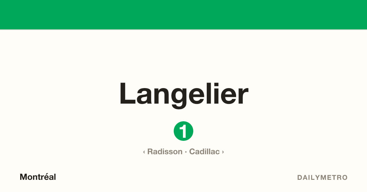 Langelier station · Lines 1