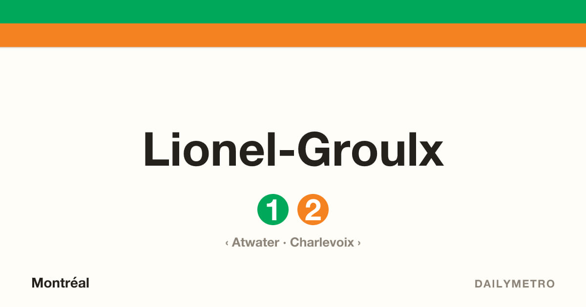 Lionel-Groulx station · Lines 1, 2