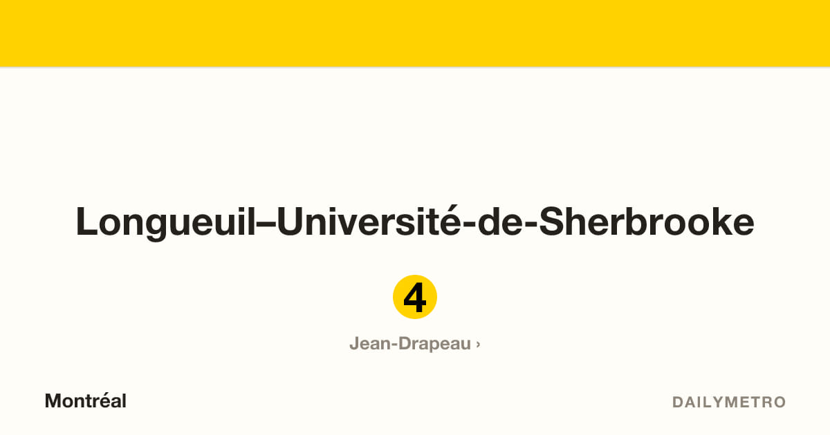 Longueuil–Université-de-Sherbrooke station · Lines 4
