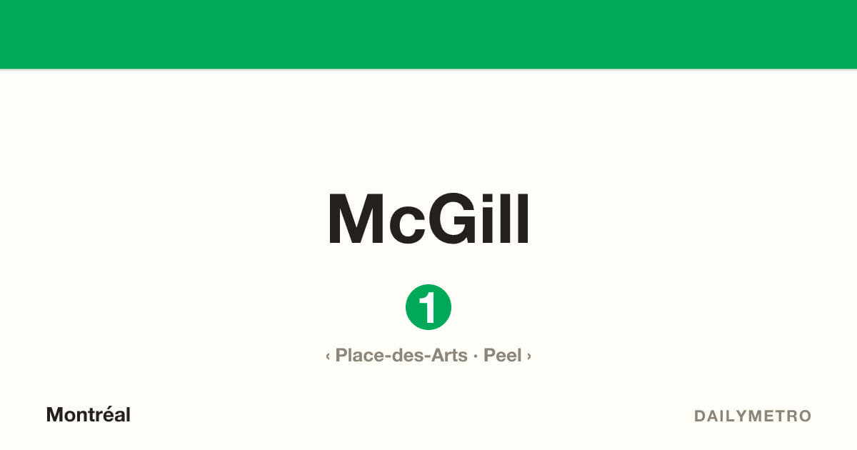 McGill station · Lines 1