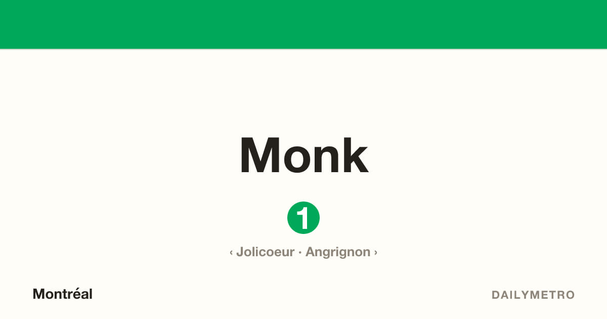 Monk station · Lines 1