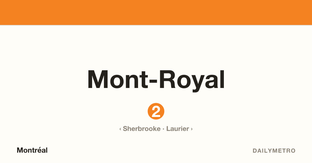 Mont-Royal station · Lines 2