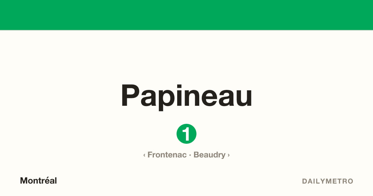 Papineau station · Lines 1