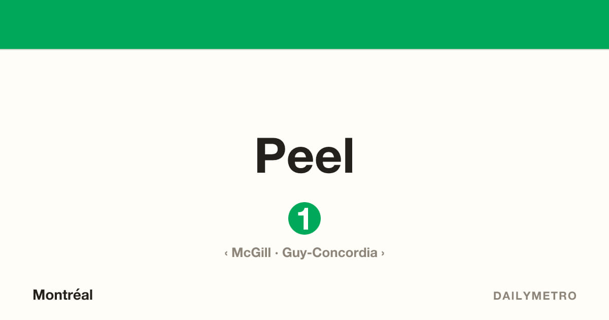 Peel station · Lines 1
