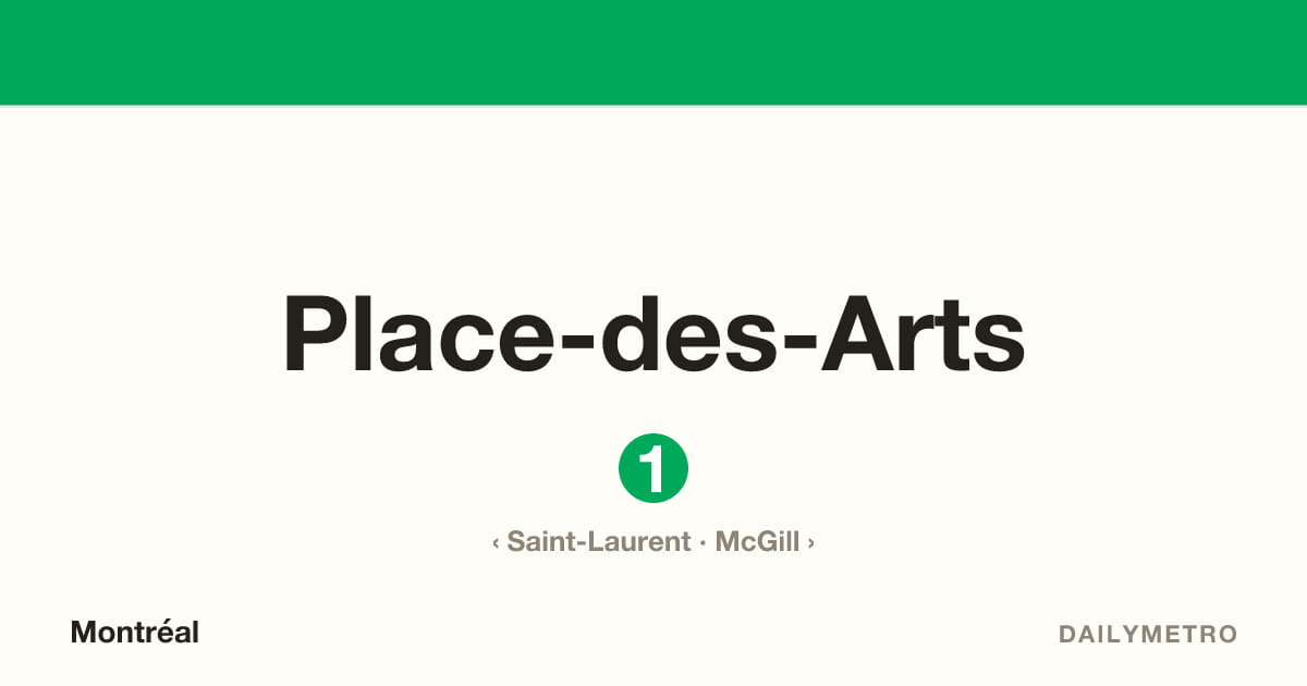 Place-des-Arts station · Lines 1