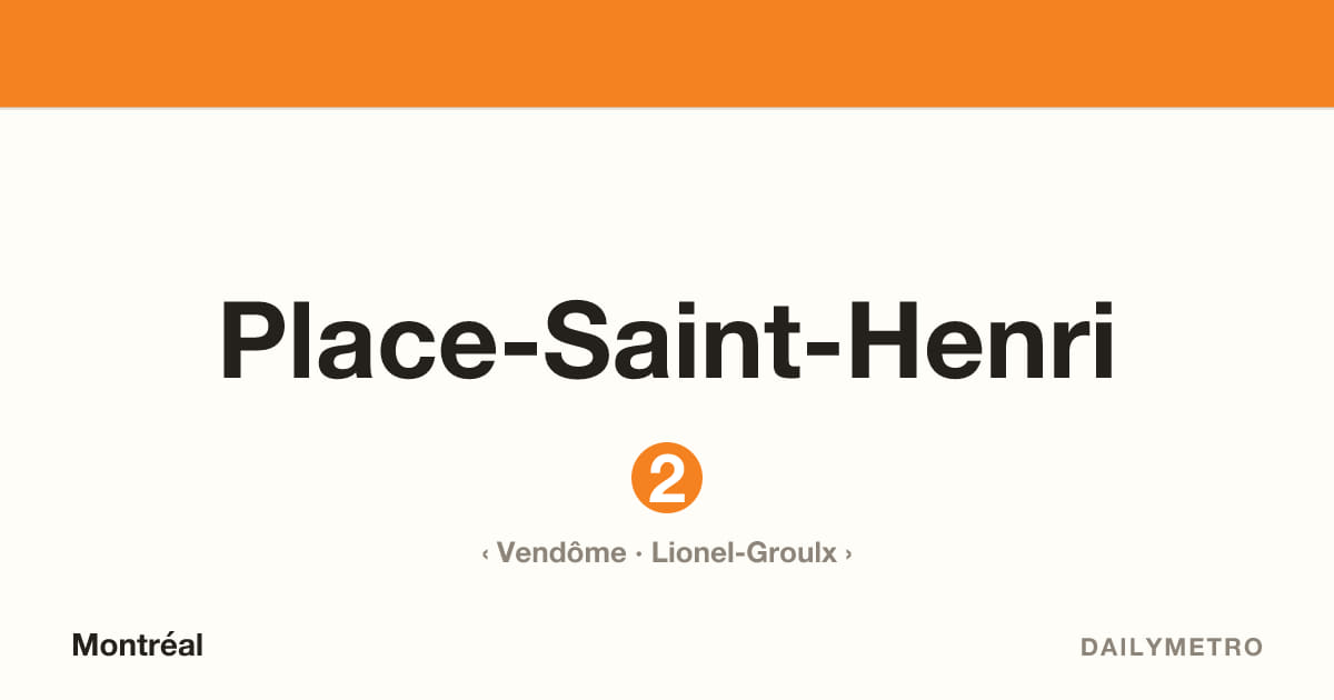 Place-Saint-Henri station · Lines 2