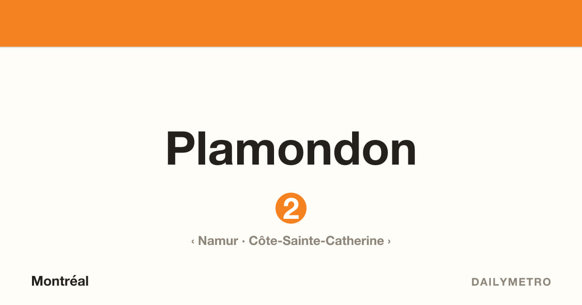 Plamondon station · Lines 2