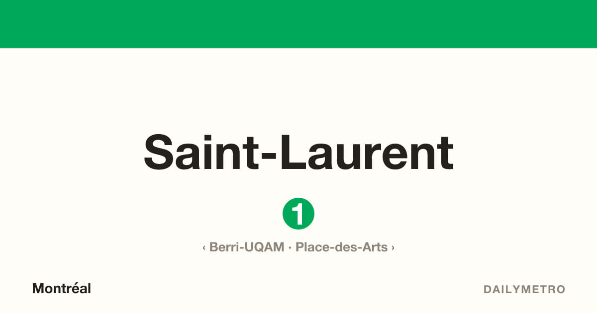 Saint-Laurent station · Lines 1