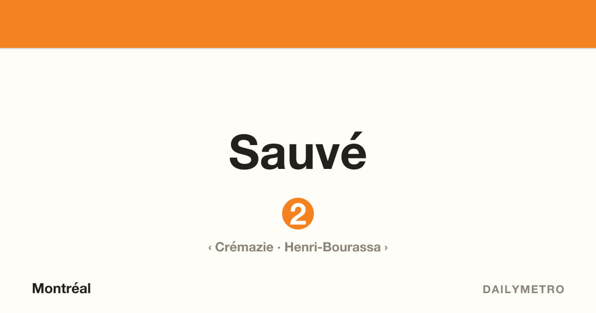 Station Sauvé · Lignes 2