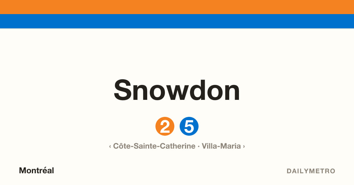 Snowdon station · Lines 2, 5