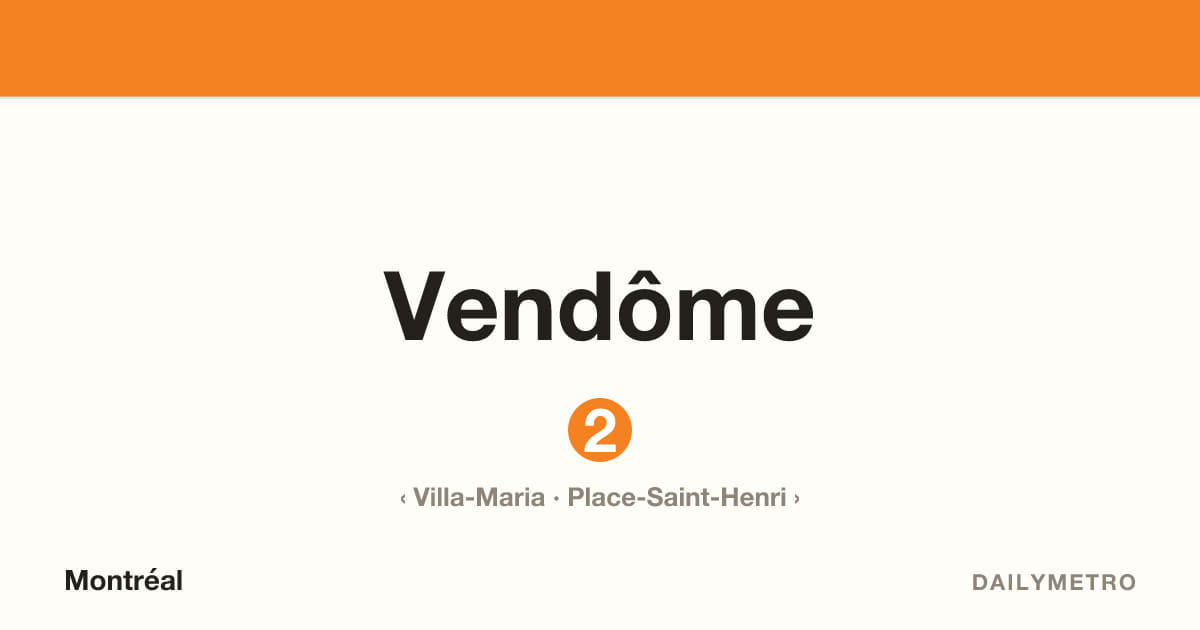 Vendôme station · Lines 2