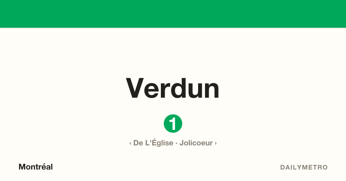 Verdun station · Lines 1