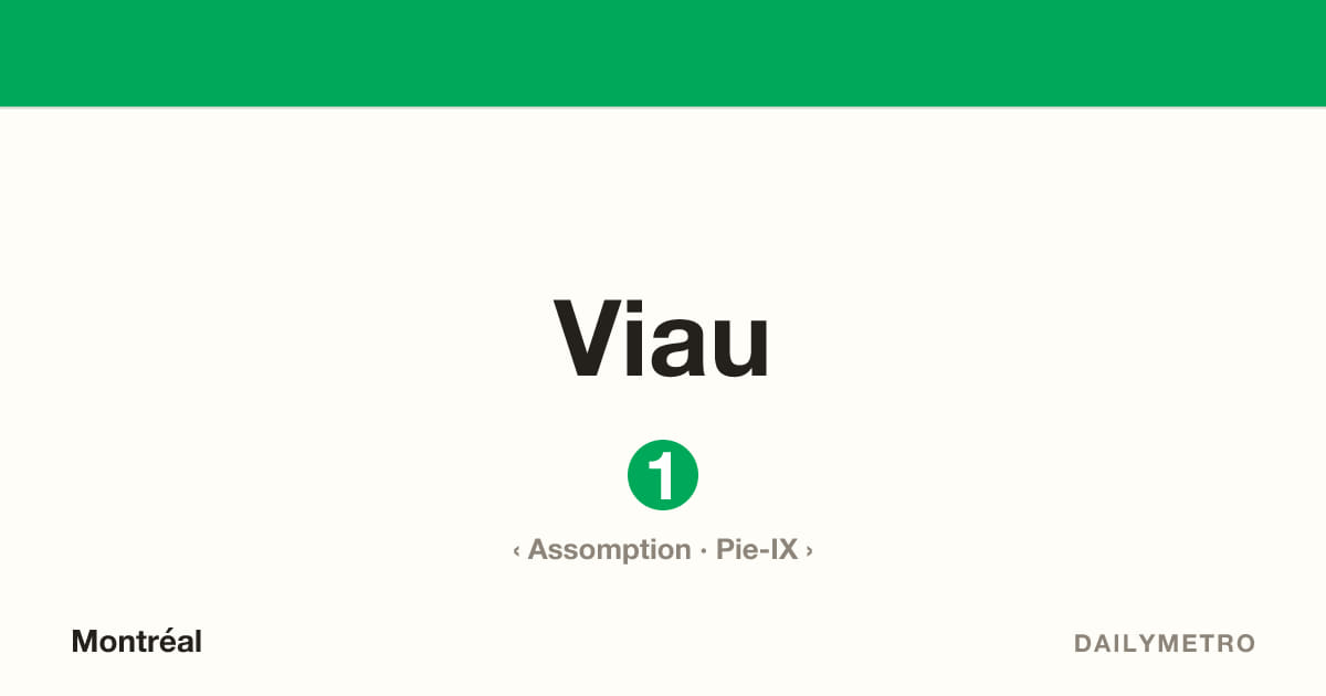 Station Viau · Lignes 1