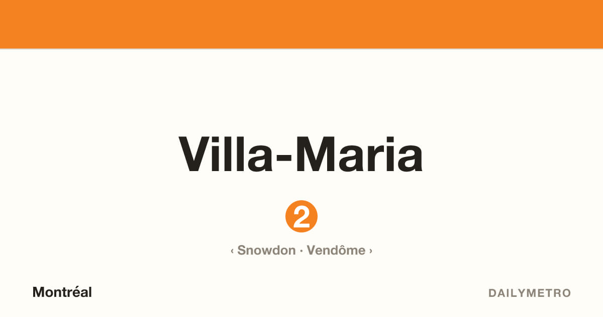 Villa-Maria station · Lines 2