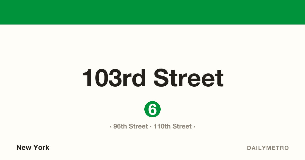 103rd Street station · Lines 6