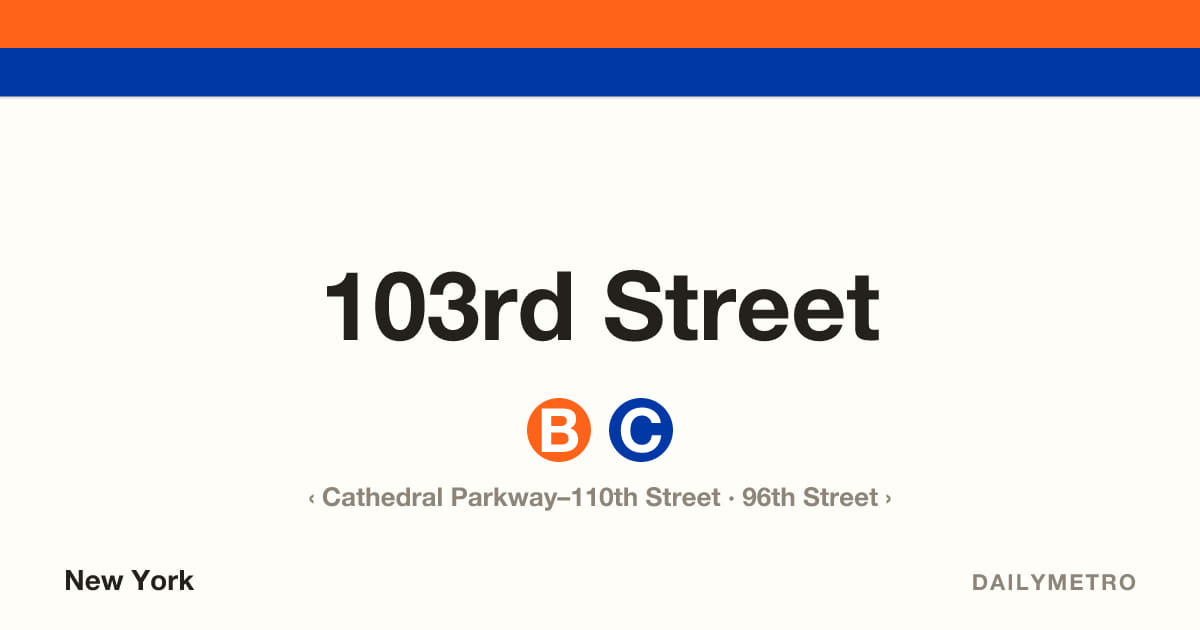 103rd Street station · Lines B, C
