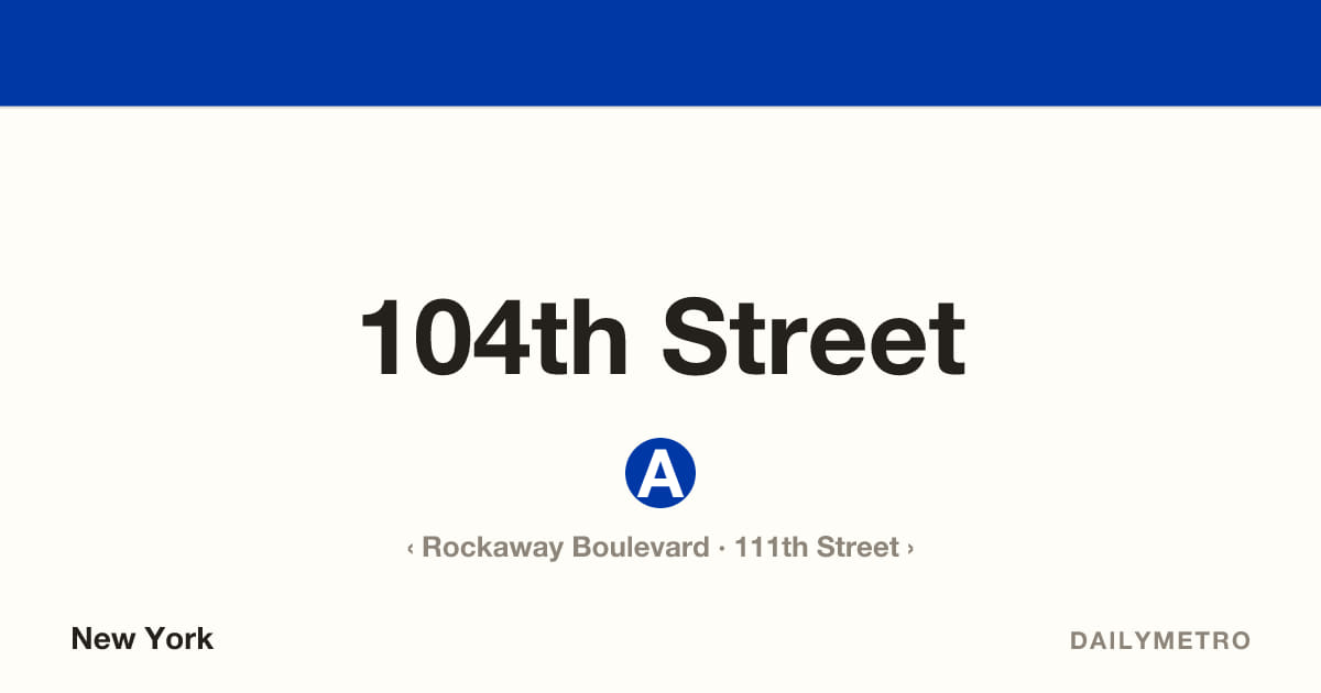 104th Street station · Lines A