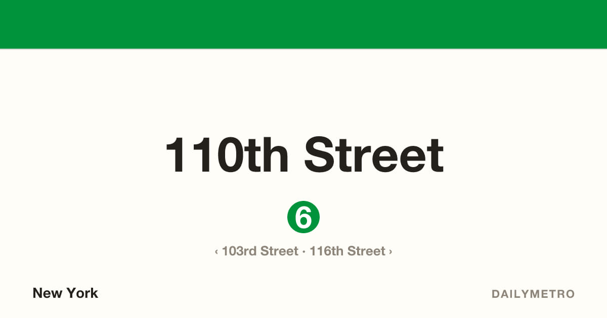 110th Street station · Lines 6