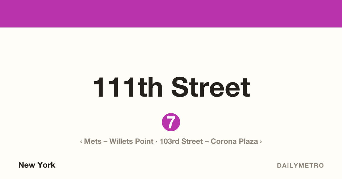 111th Street station · Lines 7