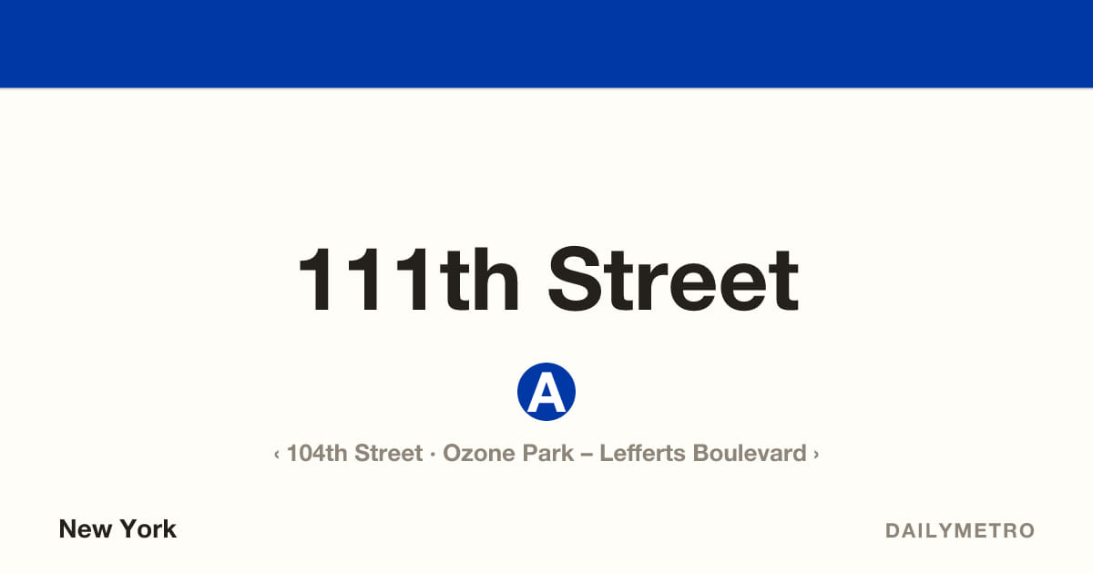 111th Street station · Lines A