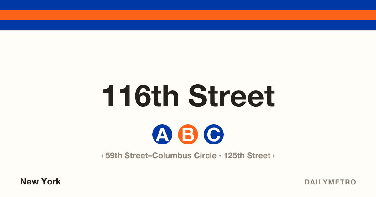 116th Street station · Lines A, B, C
