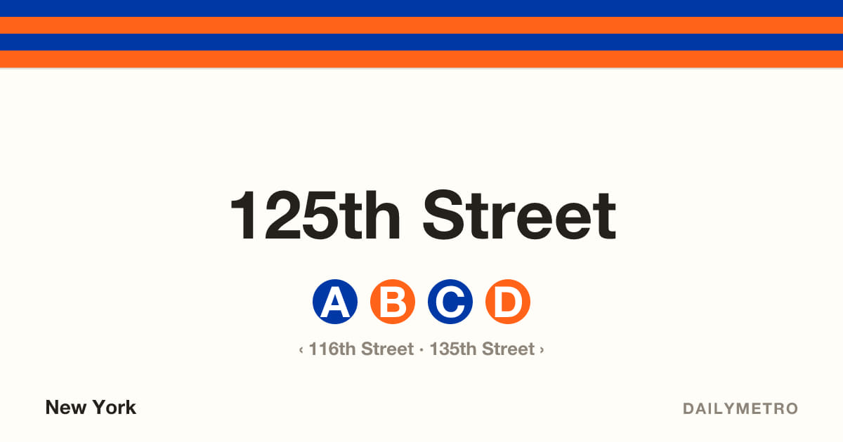 125th Street station · Lines A, B, C, D