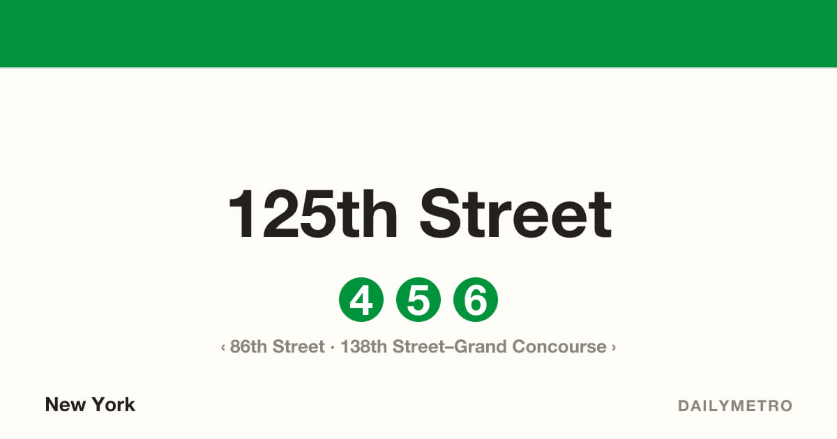 125th Street station · Lines 4, 5, 6