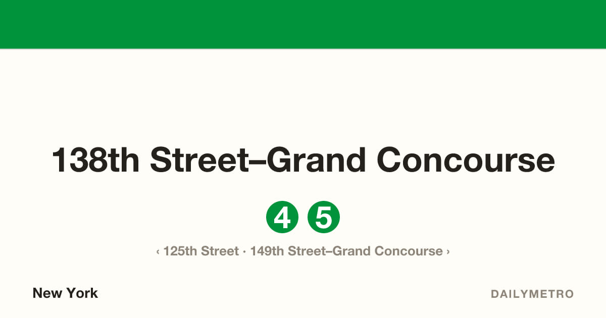138th Street–Grand Concourse station · Lines 4, 5