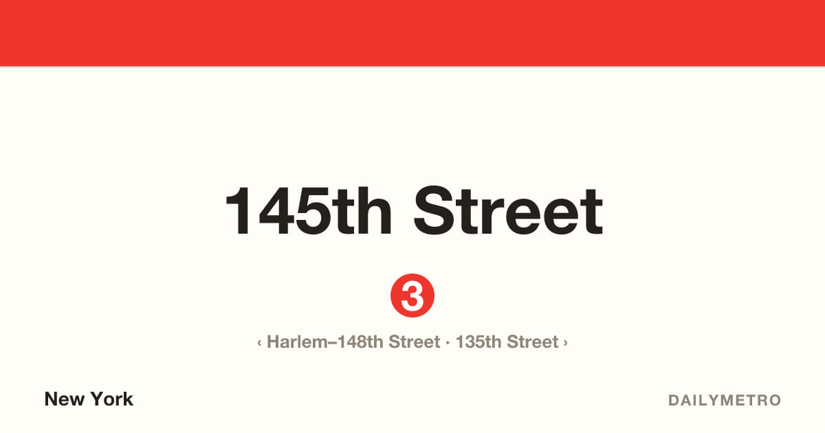 145th Street station · Lines 3