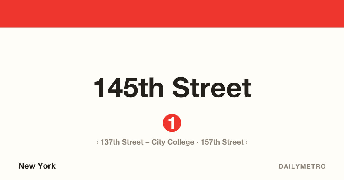 145th Street station · Lines 1