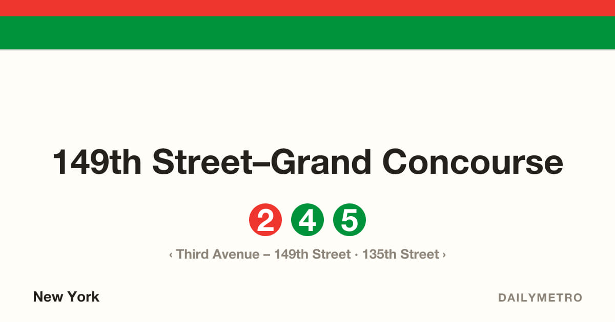149th Street–Grand Concourse station · Lines 2, 4, 5