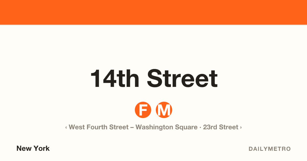 14th Street station · Lines F, M