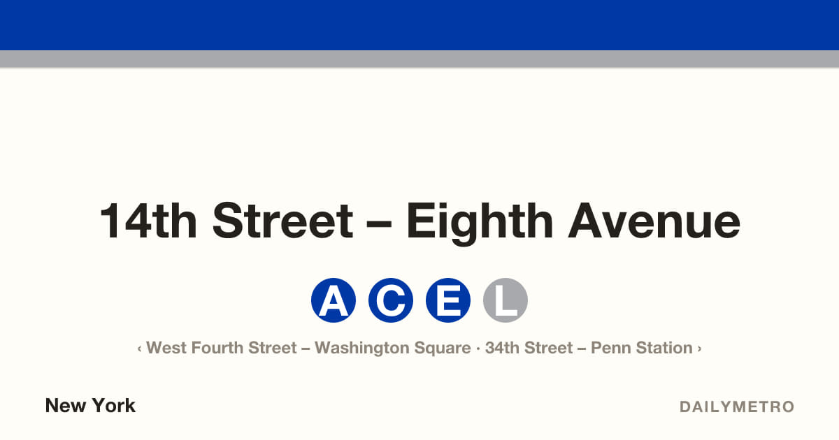 14th Street – Eighth Avenue station · Lines A, C, E, L