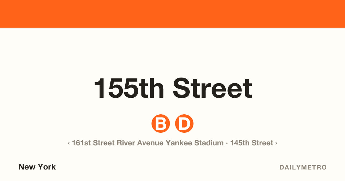 155th Street station · Lines B, D