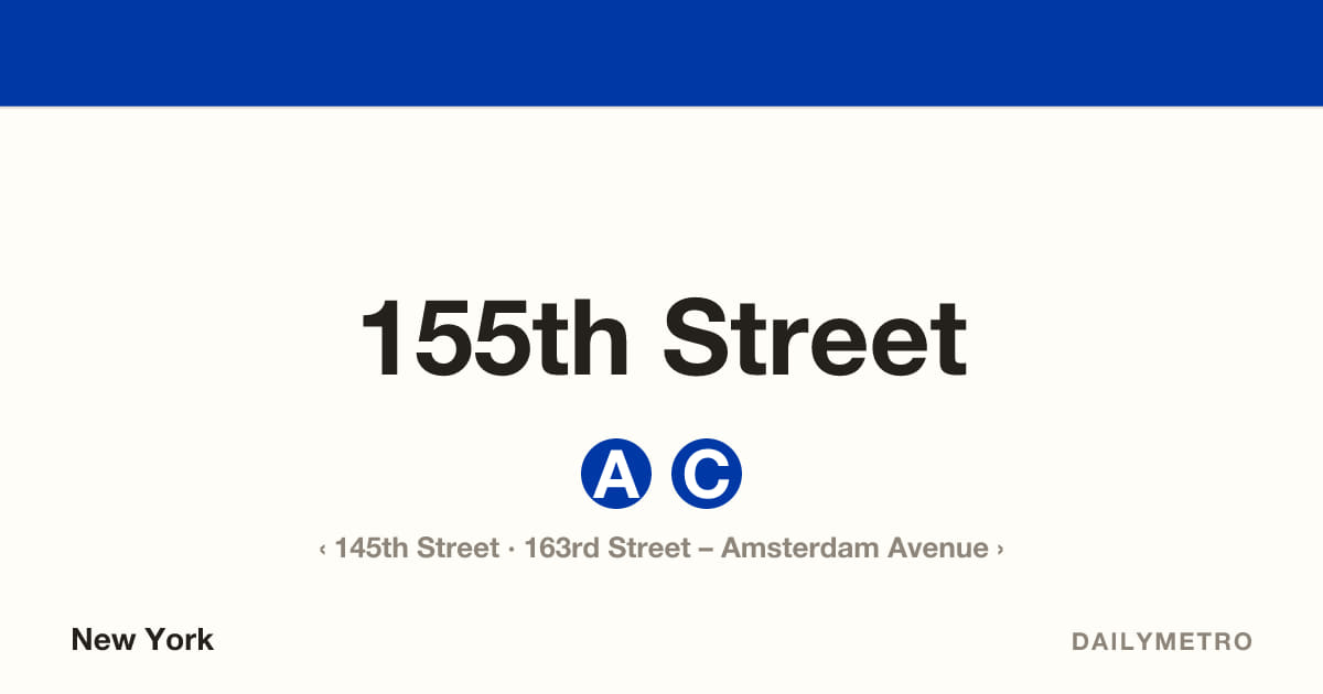155th Street station · Lines A, C