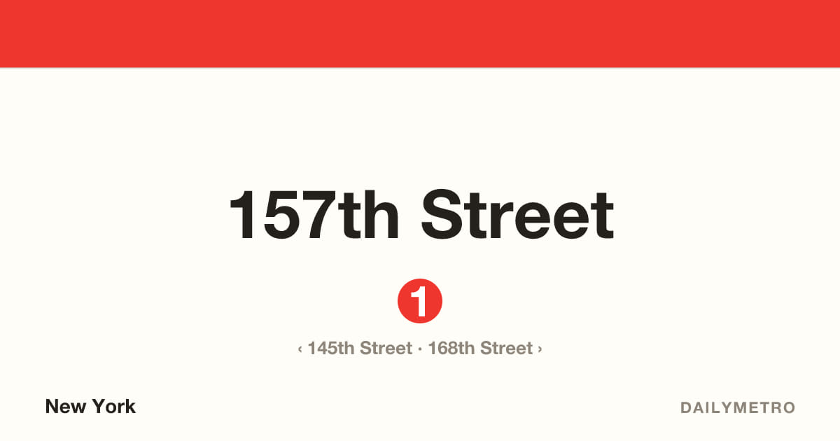 157th Street station · Lines 1