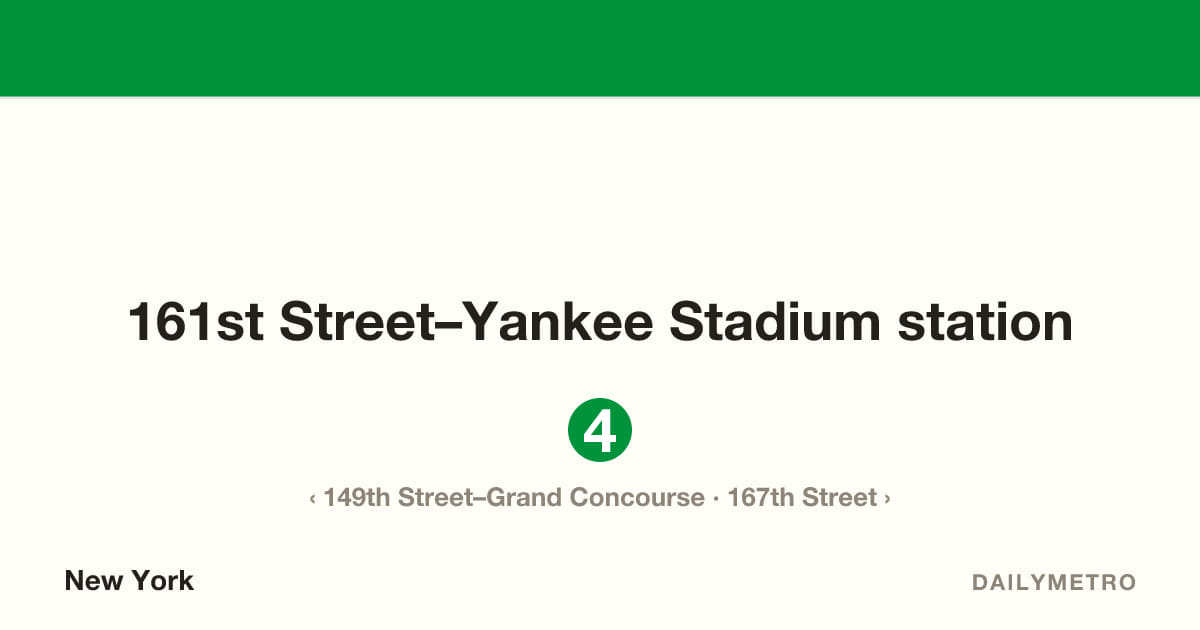 161st Street–Yankee Stadium station · Lines 4