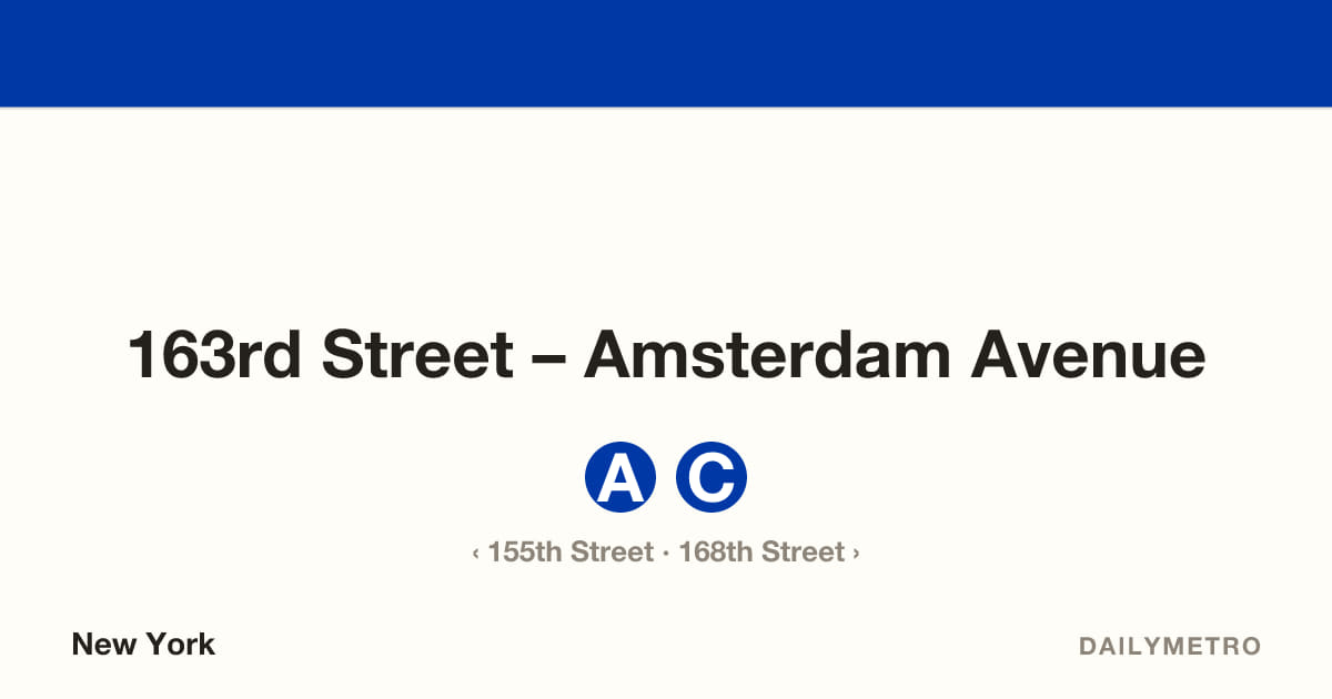 163rd Street – Amsterdam Avenue station · Lines A, C