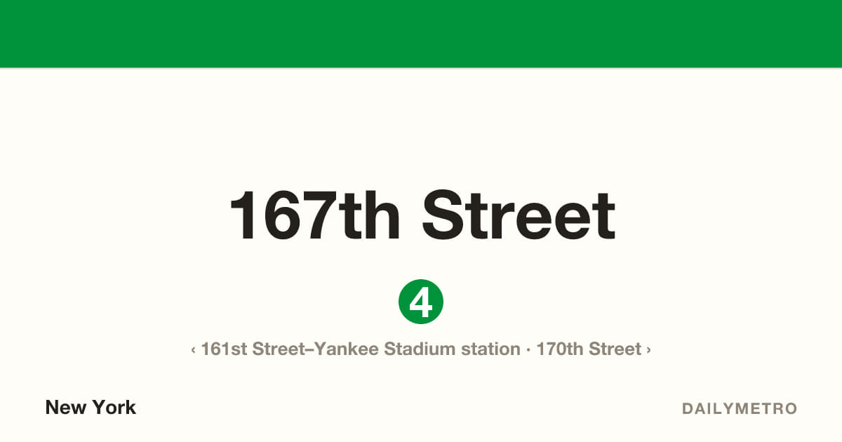 167th Street station · Lines 4