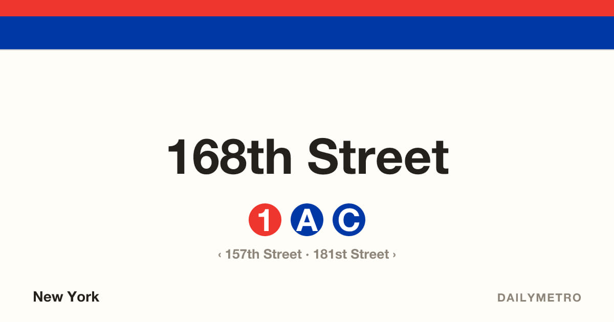 168th Street station · Lines 1, A, C