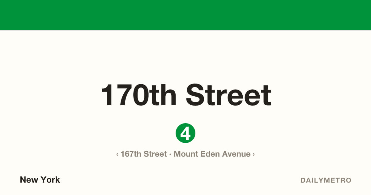 170th Street station · Lines 4