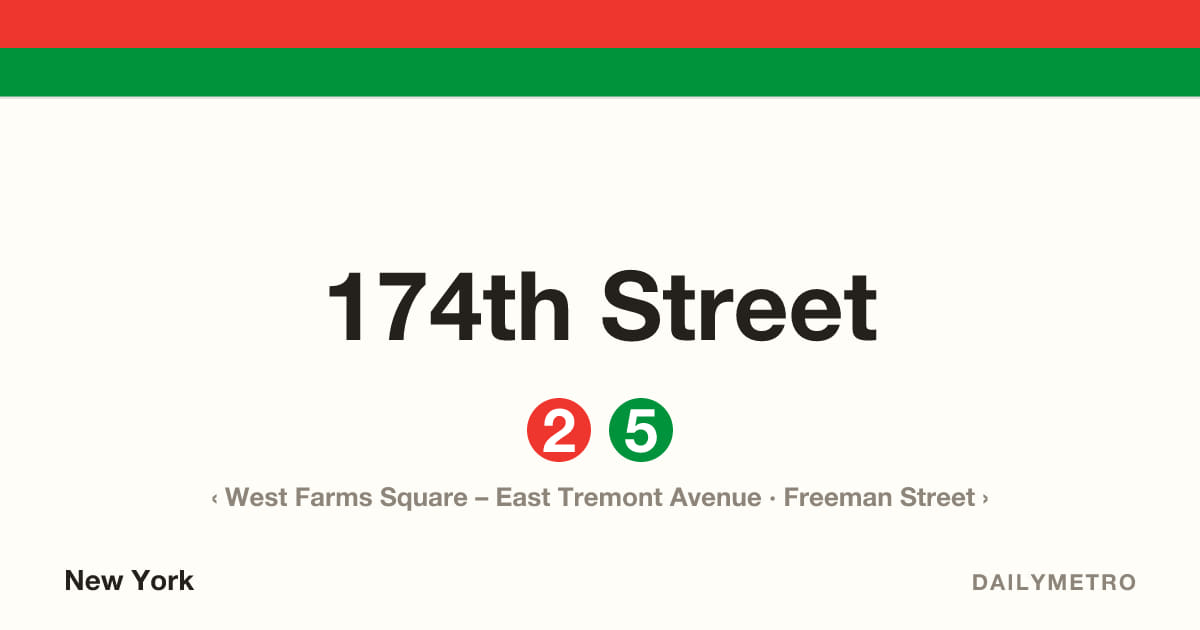 174th Street station · Lines 2, 5