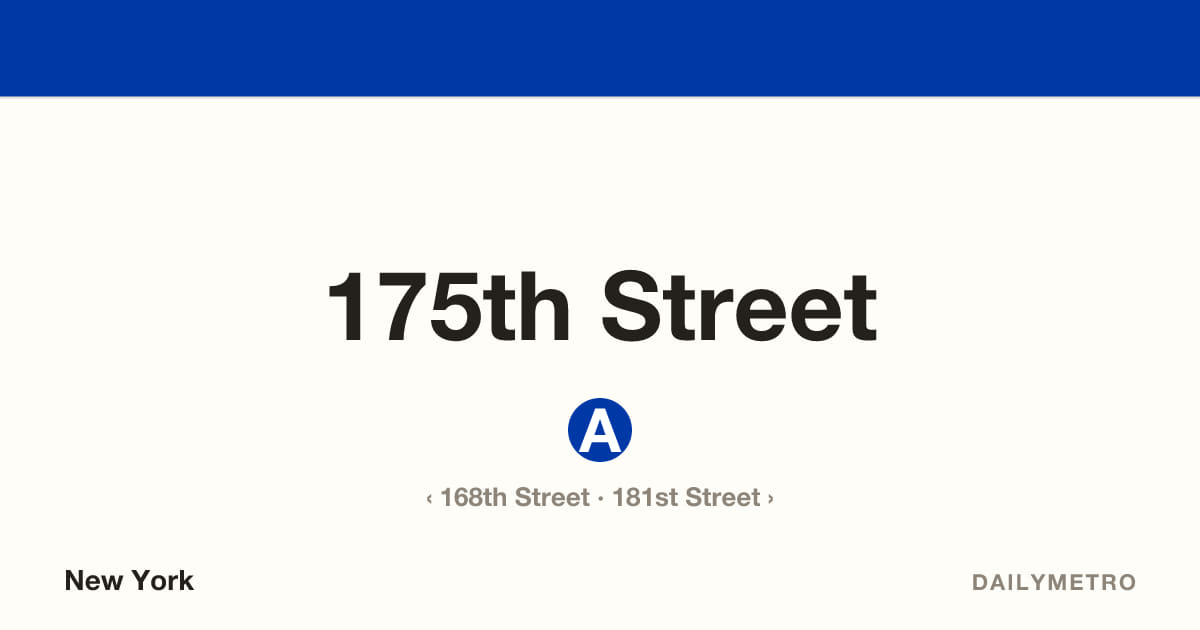 175th Street station · Lines A