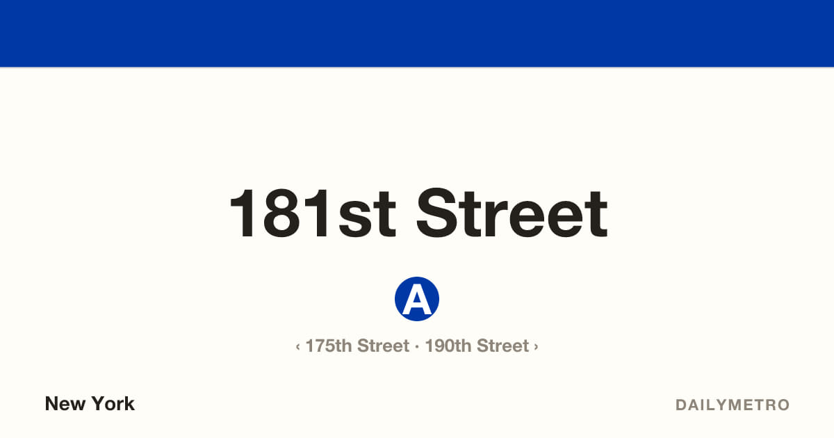 181st Street station · Lines A