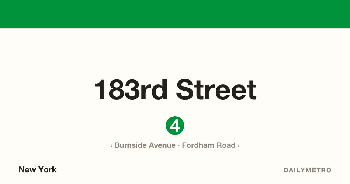 183rd Street station · Lines 4