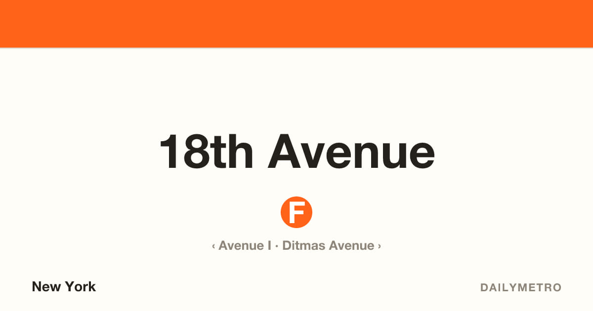 18th Avenue station · Lines F
