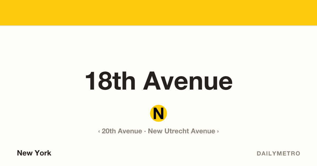 18th Avenue station · Lines N