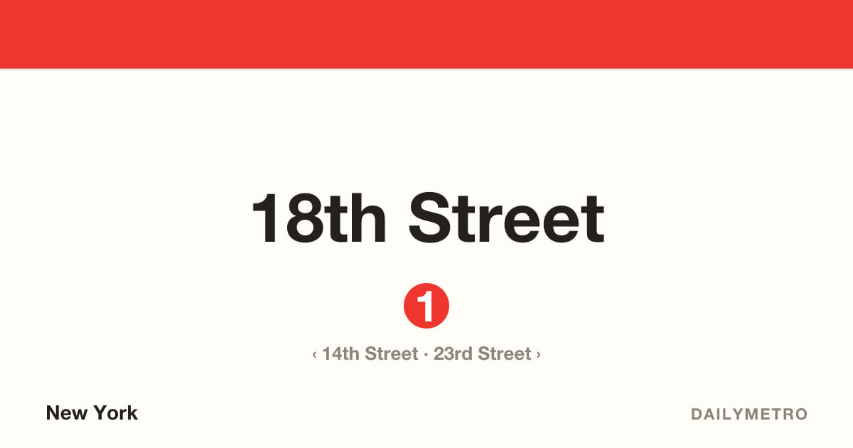 18th Street station · Lines 1