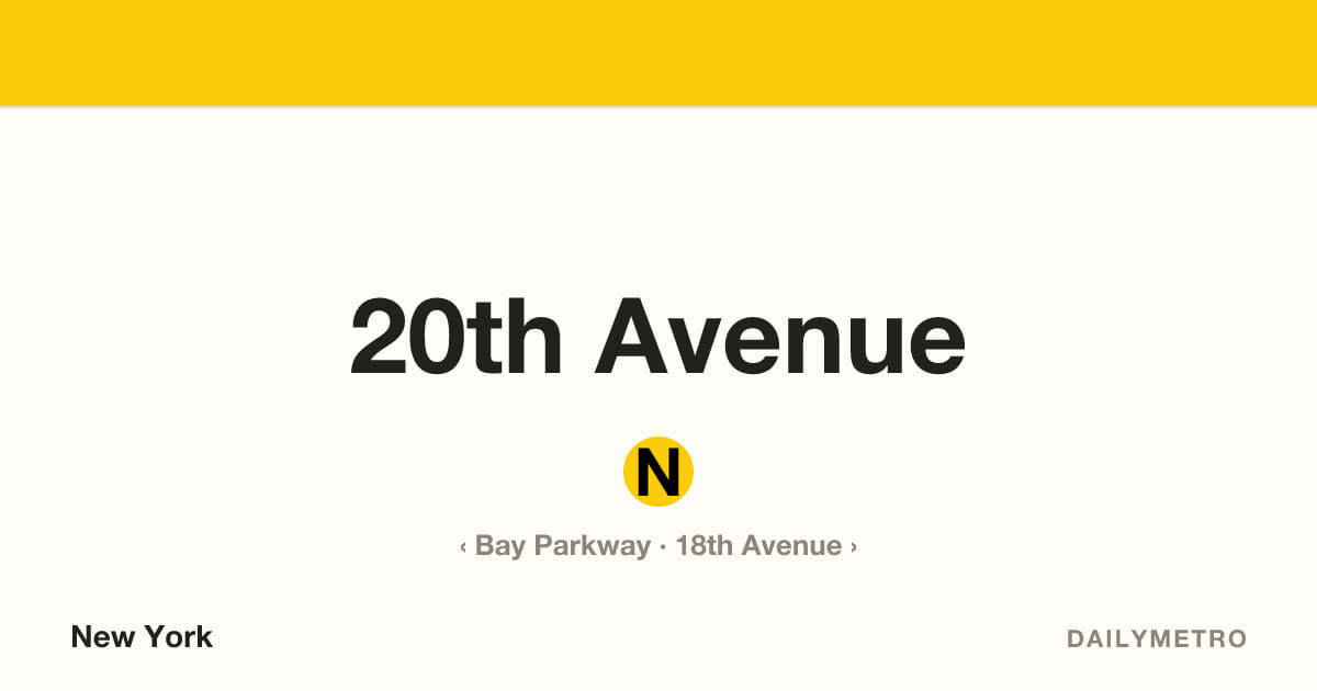 20th Avenue station · Lines N