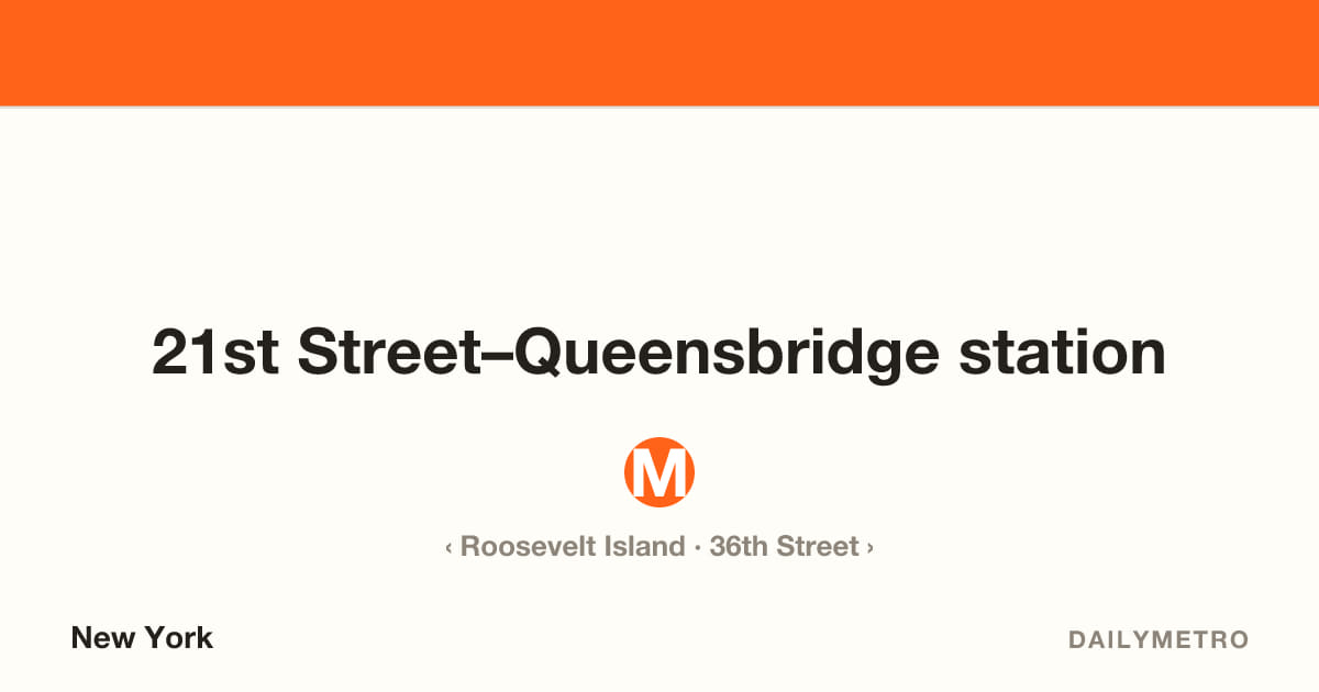 21st Street–Queensbridge station · Lines M